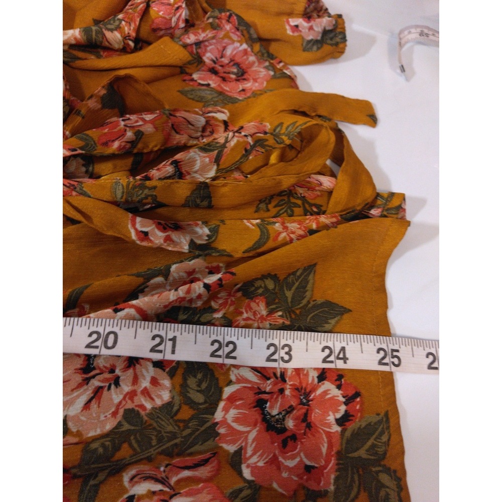 Womens  Floral Tie Front Top Size 2xl Fits XL Boho Cottage Feminine Romantic - Picture 8 of 10